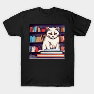 Library Cat T-Shirt